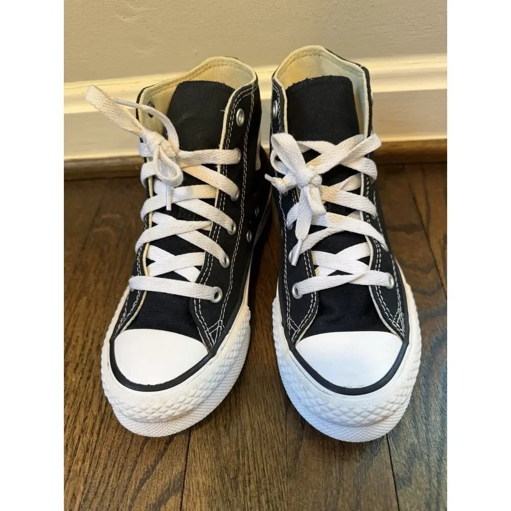 Converse Chuck Taylor All Star High Top Sneakers Wedge Black Sz 1.5 Youth Unisex